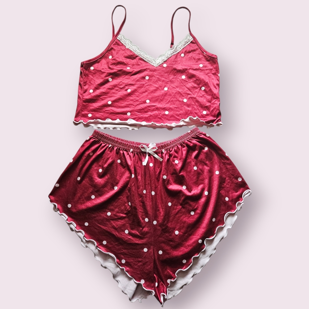 Women's Red Polka Dot Sleepwear Set